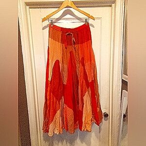 (SOLD) DENIM 24/7" BEAUTIFUL COLORFUL SKIRT.